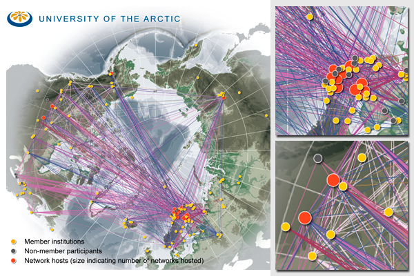 University of the Arctic Thematic Networks map University of the Arctic Thematic Networks map