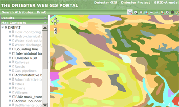 Dniester river basin interactive map