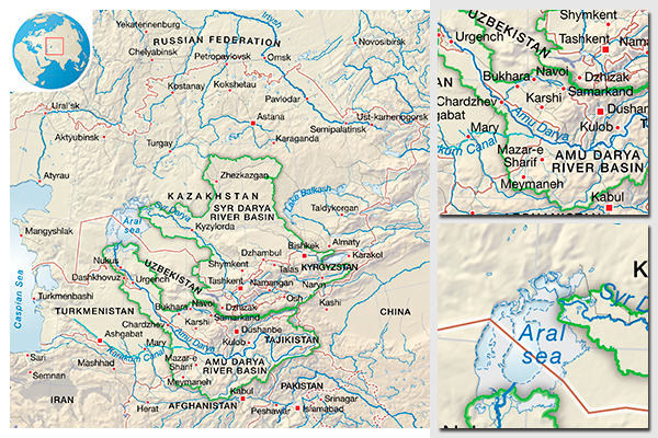 Central Asia - Aral Sea and surrounding areas